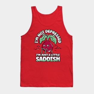 Funny Food Pun Little Sad Radish Tank Top